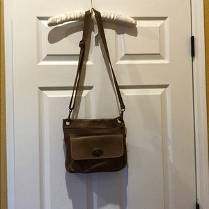 Roots genuine leather crossbody purse